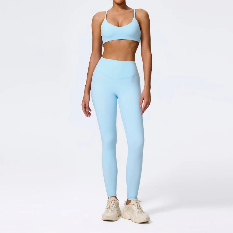 Seamless High-Waist Gym Set
