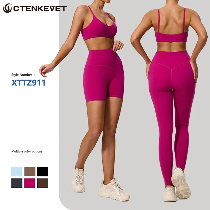 Seamless High-Waist Gym Set
