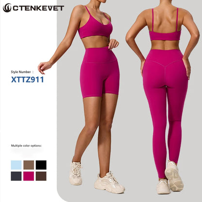 Seamless High-Waist Gym Set