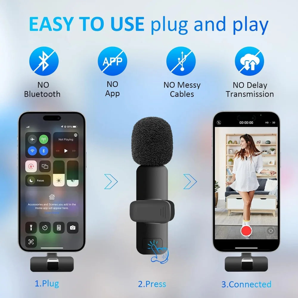 Wireless Lavalier Microphone Set
