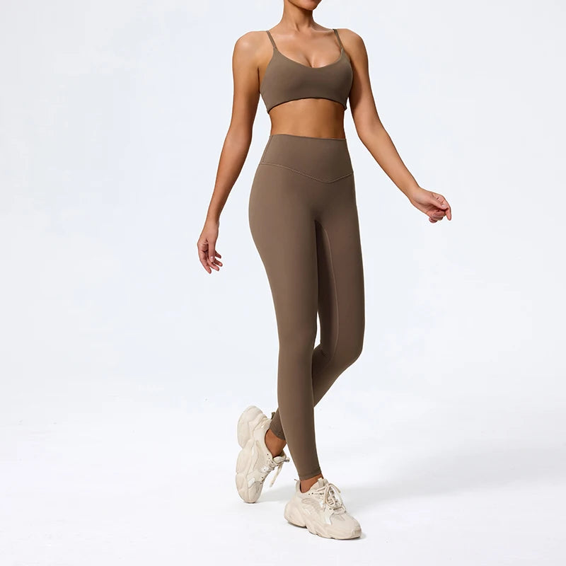Seamless High-Waist Gym Set