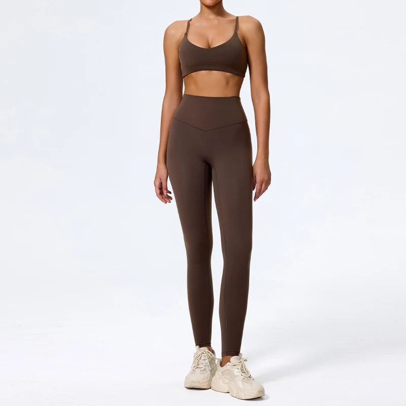 Seamless High-Waist Gym Set