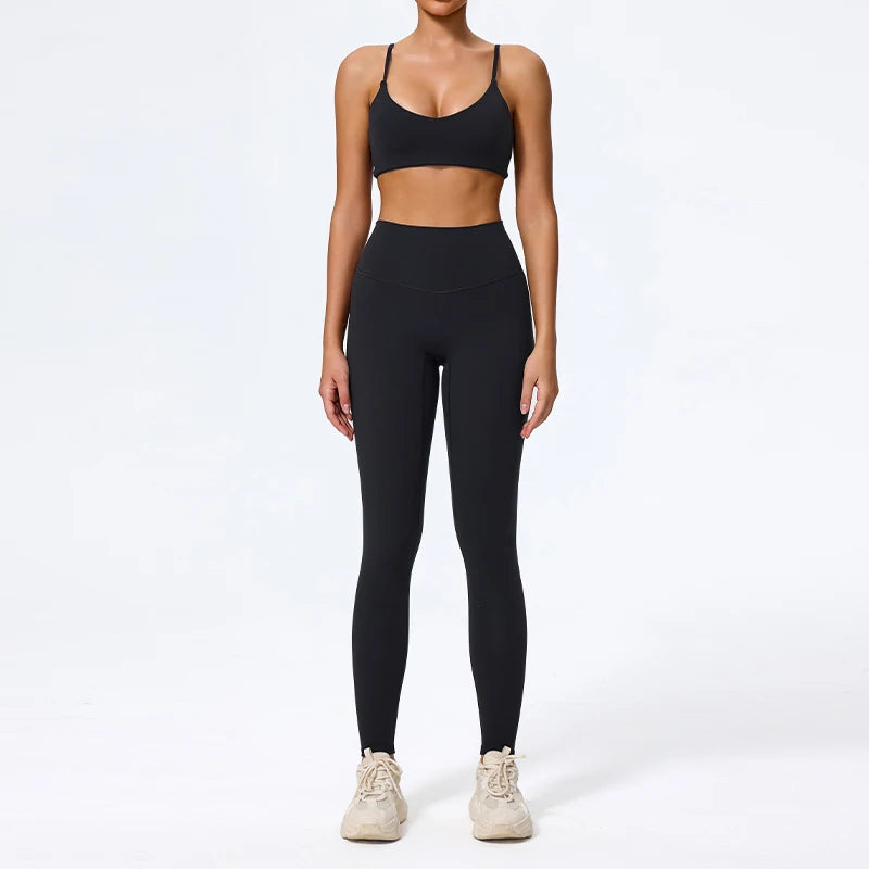 Seamless High-Waist Gym Set